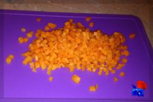 Мелко нарезанная морковь