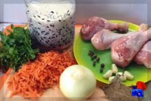 Ингредиенты для риса с курицей